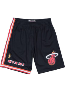 Mitchell and Ness Miami Heat Mens Black 1996 Swingman Big and Tall Shorts