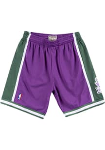 Mitchell and Ness Milwaukee Bucks Mens Purple Swingman Big and Tall Shorts