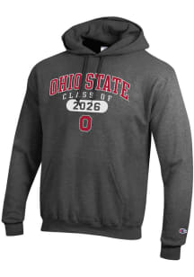 Champion Ohio State Buckeyes Mens Charcoal Class of 2026 Powerblend Long Sleeve Hoodie