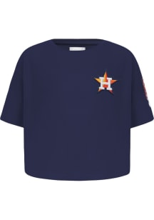 Pro Standard Houston Astros Toddler Girls Navy Blue Classic Essentials Short Sleeve T-Shirt