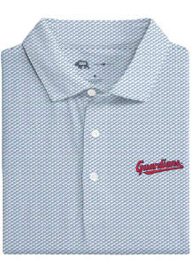 Onward Reserve Cleveland Guardians Mens Navy Blue Custom Team Print Short Sleeve Fashion Polo