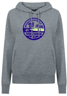 Levelwear Washington Nationals Womens Grey Adorn Bold Badge Spring Training Hooded Sweatshirt