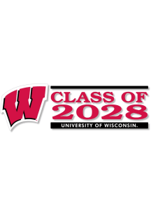 Wisconsin Badgers 6x2 Class of 2028 Auto Decal - Red
