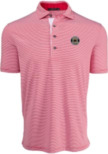 Greyson Kansas Jayhawks Mens Red Limestone Collection Saranac Short Sleeve Fashion Polo