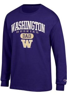 Champion Washington Huskies Purple Dad Pill Jersey Long Sleeve T Shirt