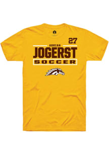 Adrian Jogerst Western Michigan Broncos Gold NIL Stacked Box Short Sleeve Player T Shirt