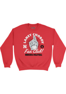 Laney Choboy Nebraska Cornhuskers Mens Red Fan Club Crew Player Crew