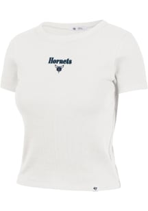 47 Charlotte Hornets Womens White Straight Cut Short Sleeve T-Shirt
