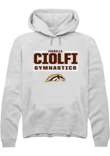 Isabella Ciolfi Western Michigan Broncos Mens White NIL Stacked Box Player Hood