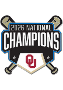 Oklahoma Sooners Souvenir Collectors 2026 Mens College World Series Champions Pin - Crimson