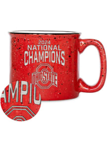Ohio State Buckeyes 2024 Football National Champions Campfire Ceramic Mug - Red