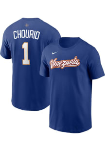 Jackson Chourio Venezuela Blue World Baseball Classic Short Sleeve Player T Shirt