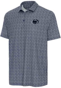 Antigua Penn State Nittany Lions Mens Navy Blue Botanic Short Sleeve Polo
