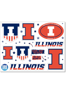 Illinois Fighting Illini 7.75 " x 6" Spirit Pack Magnet