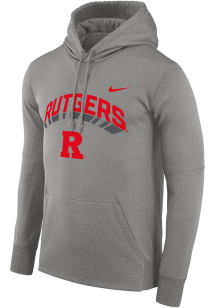 Nike Rutgers Scarlet Knights Mens Grey Therma Essential Hood
