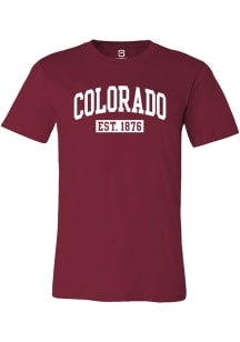 Summit Sportswear Colorado Cardinal Established 1876 Short Sleeve Fashion T Shirt