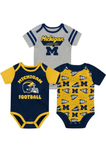 Michigan Wolverines Baby Blue NB Football Star Player One Piece