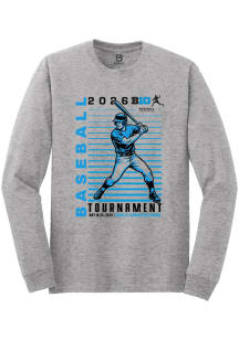 Summit Sportswear Big Ten Grey 2026 Baseball Tournament Long Sleeve T Shirt