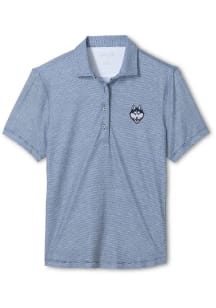 Johnnie O UConn Huskies Womens Navy Blue Maxine Short Sleeve Polo Shirt