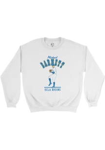 Michael Barnett  Campus Ink UCLA Bruins Youth White Illustrated Long Sleeve Crew Sweatshirt