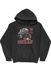 Samantha Bland Nebraska Cornhuskers Mens Black Illustrated Player Hood