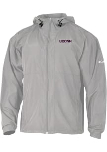 Columbia UConn Huskies Mens Grey Prodigy Light Weight Jacket