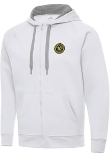 Antigua Pittsburgh Riverhounds SC Mens White Victory Long Sleeve Full Zip Jacket
