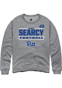 Henry Searcy Pitt Panthers Mens Graphite Football NIL Stacked Box Player Crew