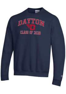 Champion Dayton Flyers Mens Navy Blue Font Class of 2028 Powerblend Long Sleeve Crew Sweatshirt