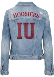 Indiana Hoosiers Womens Blue Hoosiers Denim Medium Weight Jacket
