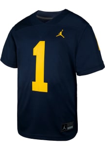 Nike Michigan Wolverines Boys Blue Sideline Replica Football Jersey