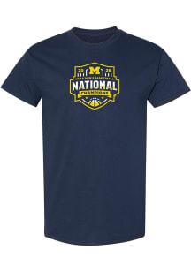 Michigan Wolverines Navy Blue 2026 NCAA National Champions Short Sleeve T Shirt