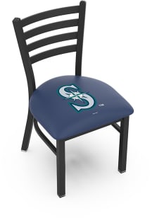 Seattle Mariners Stationary Black Wrinkle Finish Pub Stool - Black