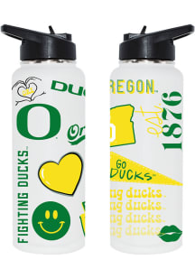 The Memory Company Oregon Ducks Loco 30oz Stainless Steel Tumbler - White