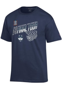Champion UConn Huskies Navy Blue MBB Final Four 2026 Jersey Short Sleeve T Shirt