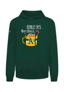 Levelwear Oakland Athletics Mens Green Podium Mellow Long Sleeve Hoodie