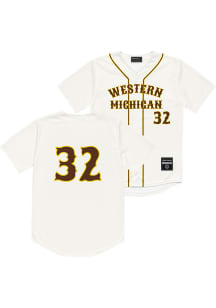 Zach Vriesenga  Western Michigan Broncos Mens White NIL Baseball Jersey