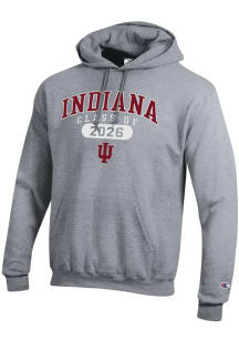 Champion Indiana Hoosiers Mens Grey Class of 2026 Powerblend Long Sleeve Hoodie