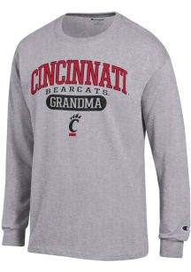 Champion Cincinnati Bearcats Grey Pill Box Grandma Jersey Long Sleeve T Shirt