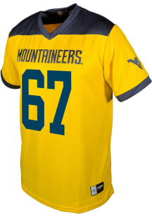 Landen Livingston  Genuine Collective West Virginia Mountaineers Gold Football NIL Football Jersey