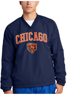 Starter Chicago Bears Mens Navy Blue Arch Name Pullover Jackets