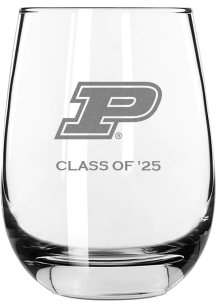 Purdue Boilermakers Class of 2025 15oz Stemless Wine Glass - White