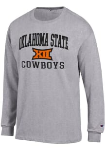 Champion Oklahoma State Cowboys Grey B12 Arch Jersey Long Sleeve T Shirt