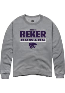 Regan Reker K-State Wildcats Mens Graphite NIL Stacked Box Player Crew