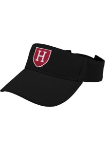 LogoFit Harvard Crimson Mens Black Slice Adjustable Visor
