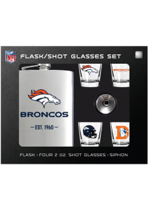 Denver Broncos Flask Gift Set Flask