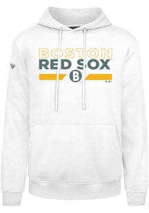 Levelwear Boston Red Sox Mens White Podium No Hitter City Connect Long Sleeve Hoodie