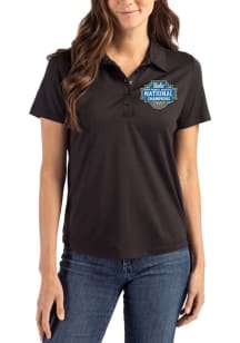 Cutter and Buck UCLA Bruins Womens Black 2026 WBB Champions Coastline Eco Short Sleeve Polo Shirt