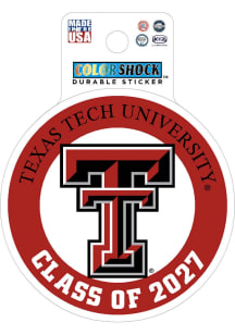 Texas Tech Red Raiders Class of 2027 Durable Stickers - Red