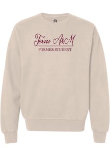 Summit Sportswear Texas A&M Aggies Womens Natural Alumni Crew Sweatshirt
